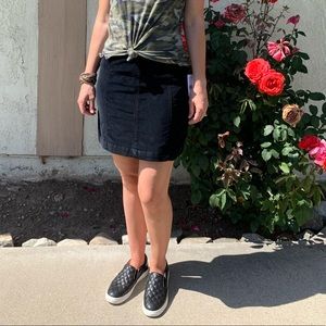 NWT Free People Modern Femme Black Corduroy Skirt